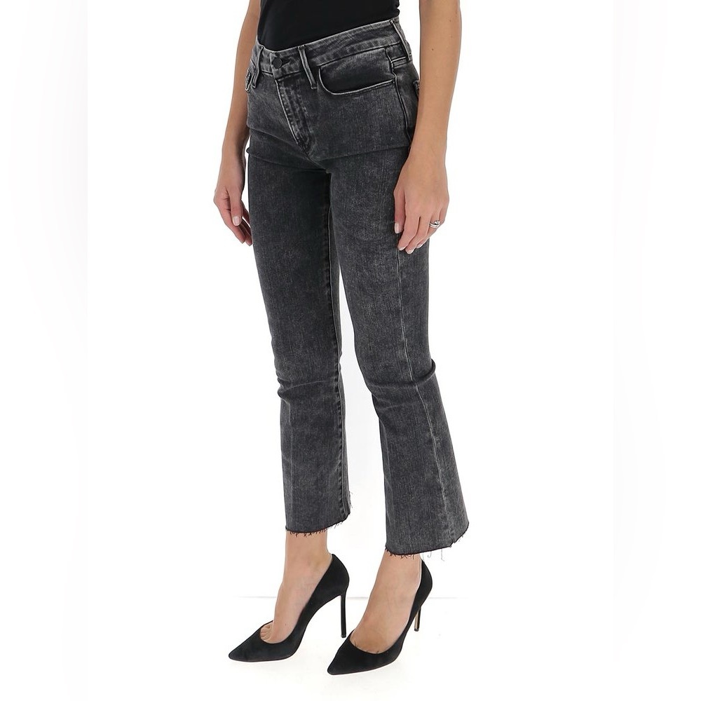 Frame Le Crop Mini Boot Black Jeans